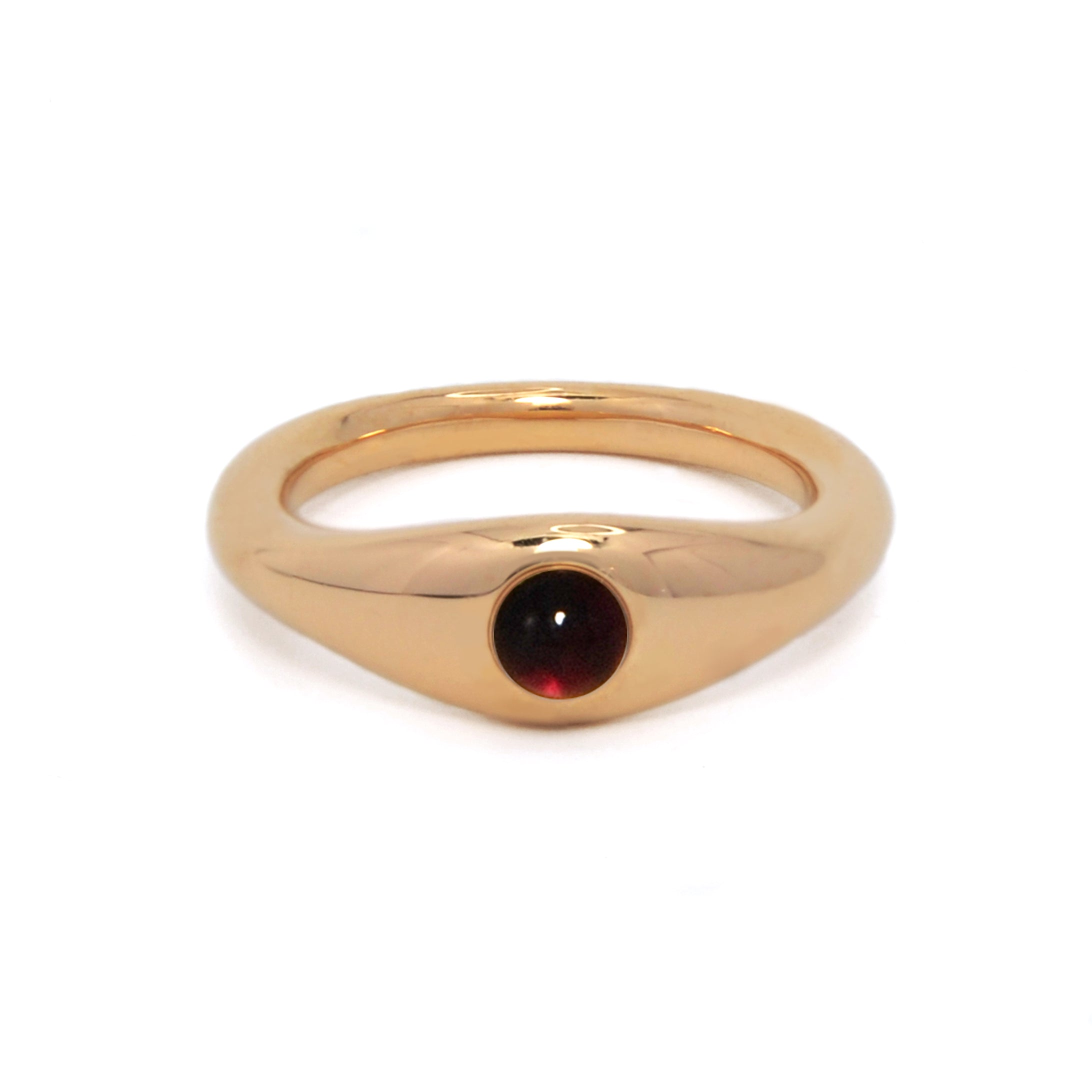 organic gold ring with ruby