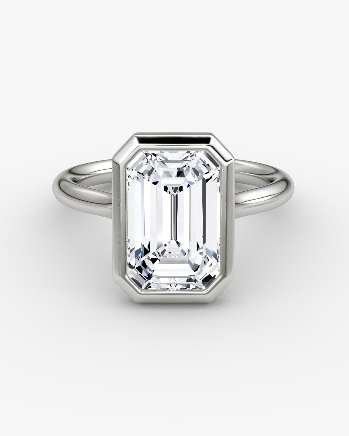 Bezel set marquise diamond white gold engagement ring , timeless and chic, minimalistic. 