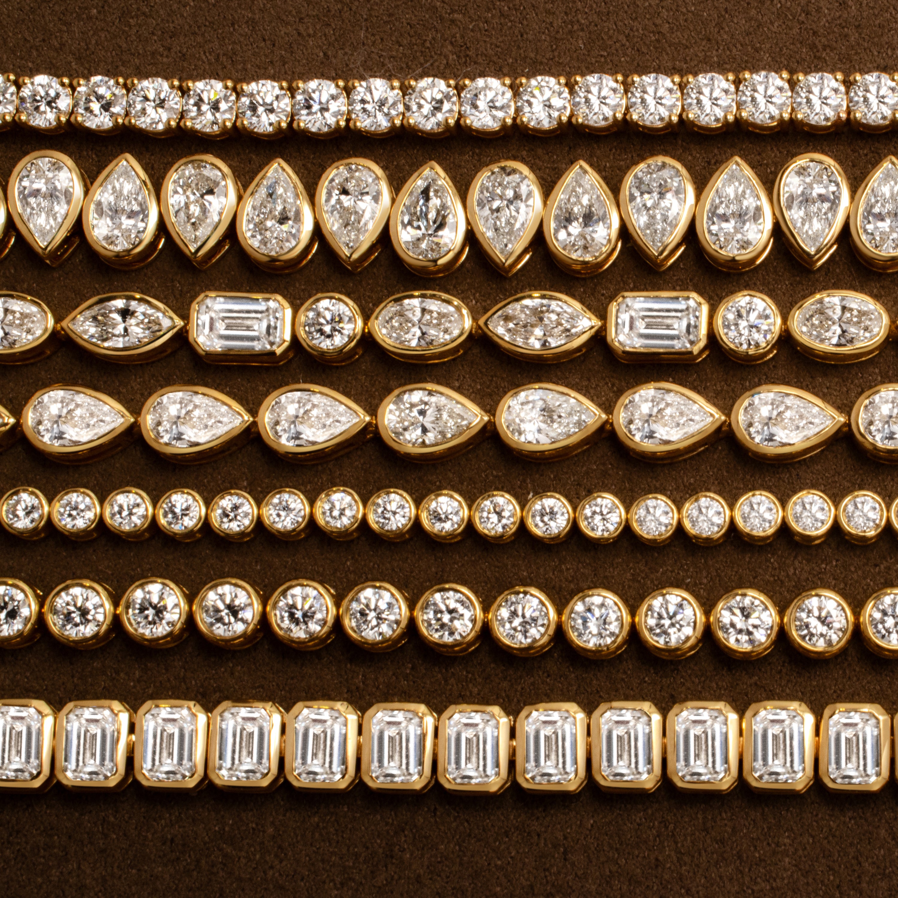 THE ARC - ROUND BEZEL TENNIS BRACELET