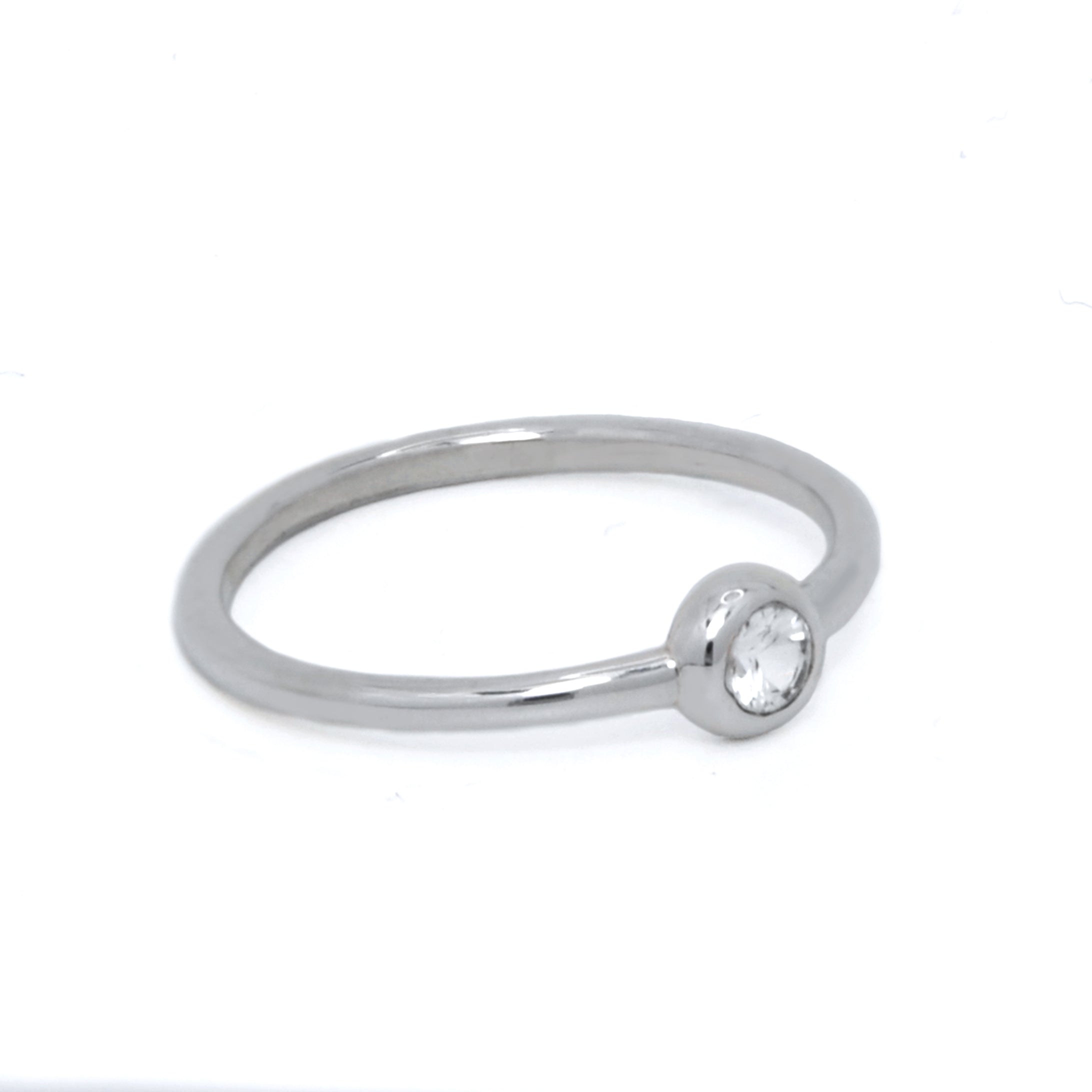 silver diamond ring 