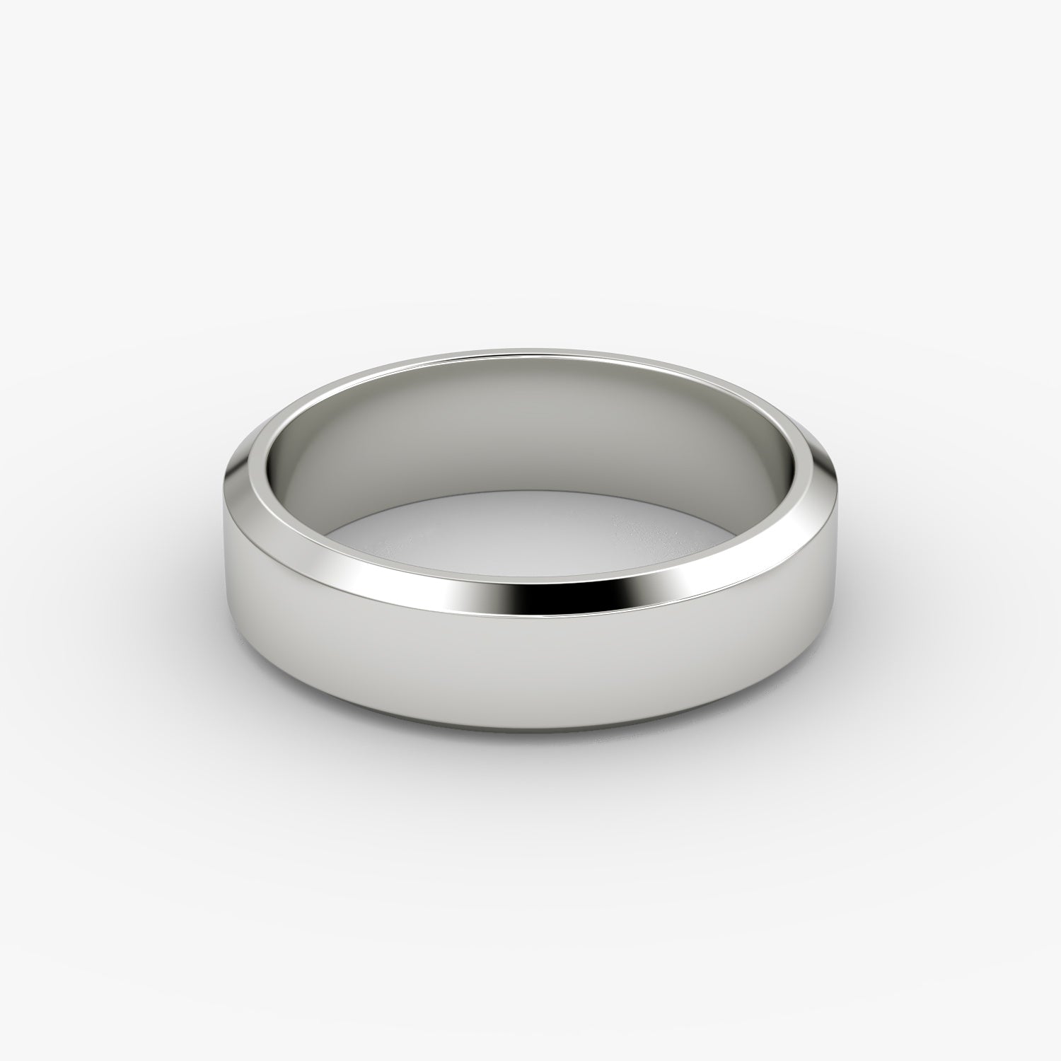 Ellis Beveled Edge Wedding Band