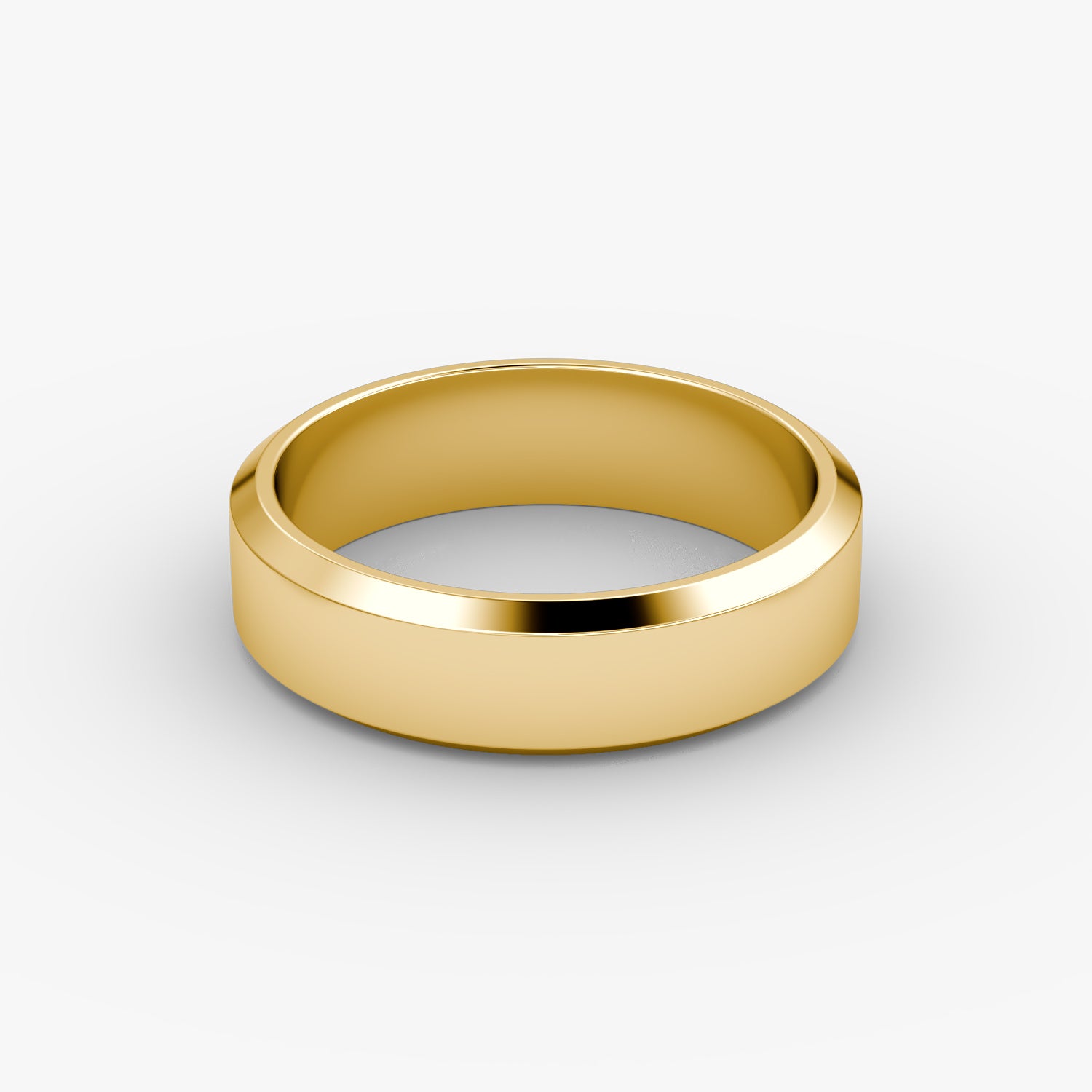 Ellis Beveled Edge Wedding Band
