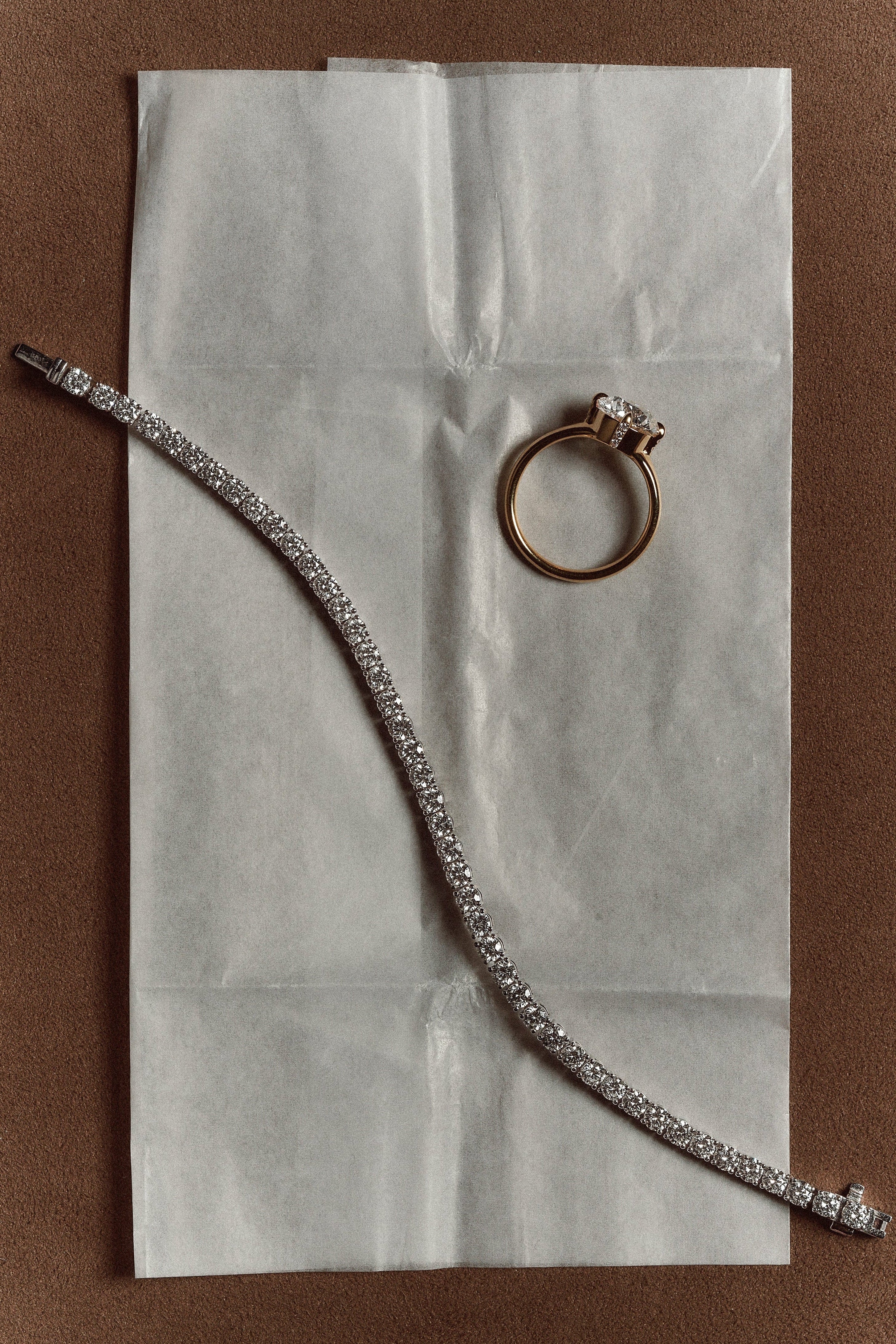 4 prong white gold tennis bracelet