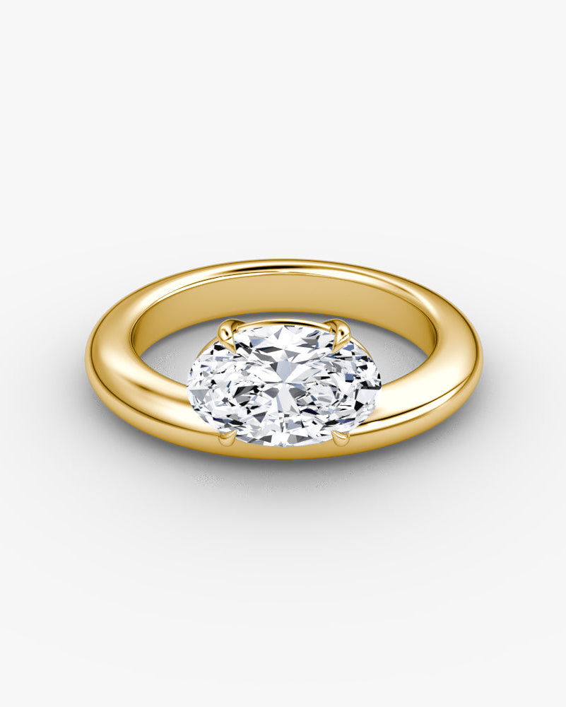 white gold engagement ring with oval diamond