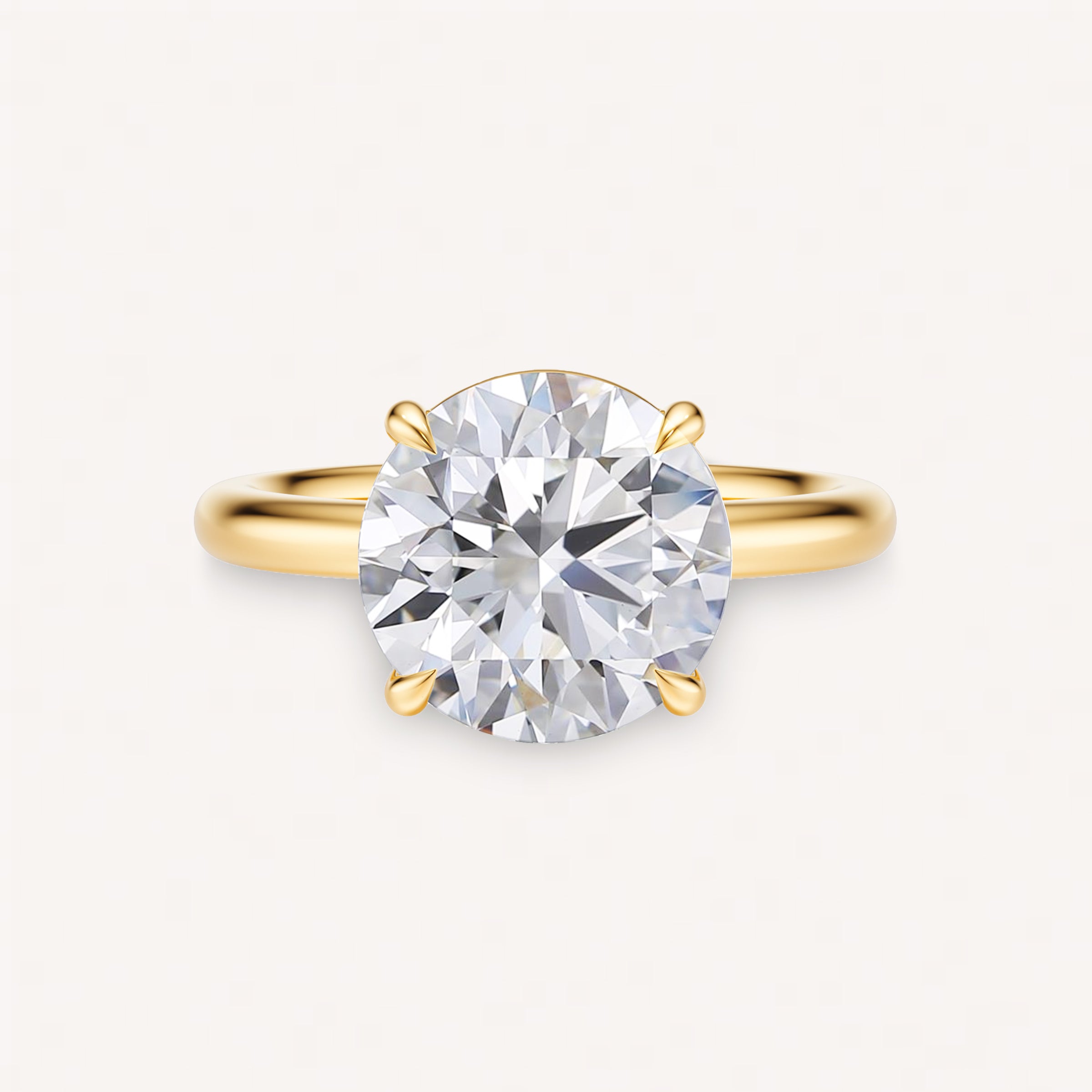 timeless gold engagement ring round diamond 