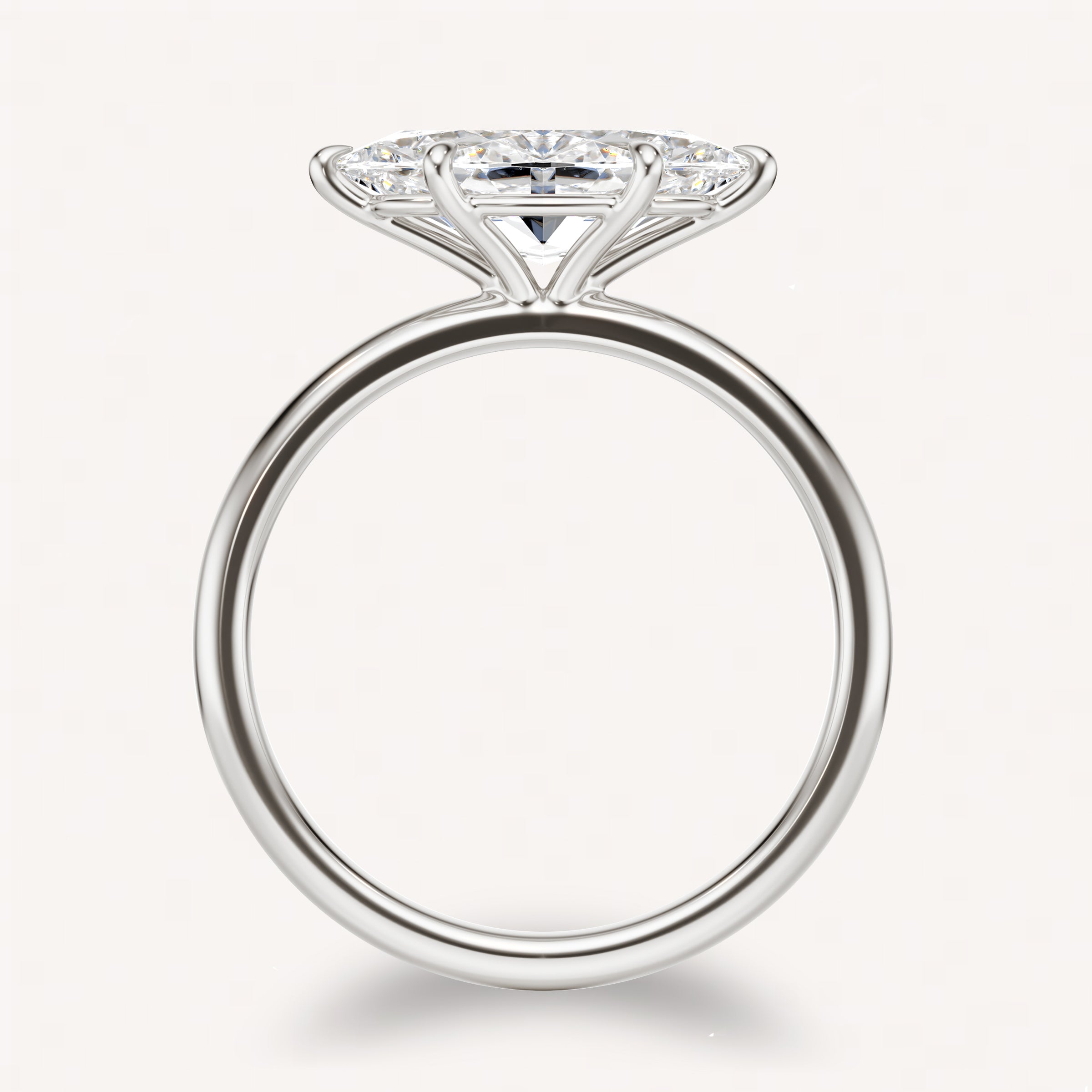 engagement ring with marquise diamond on white gold 