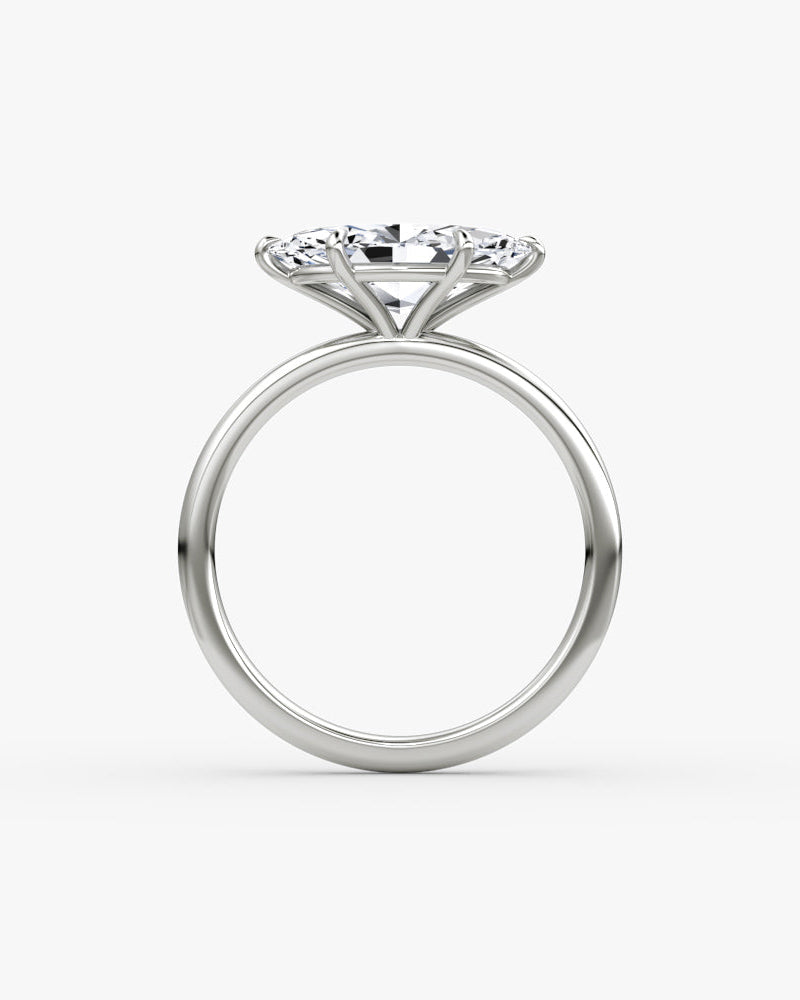 white gold engagement ring with marquise diamond