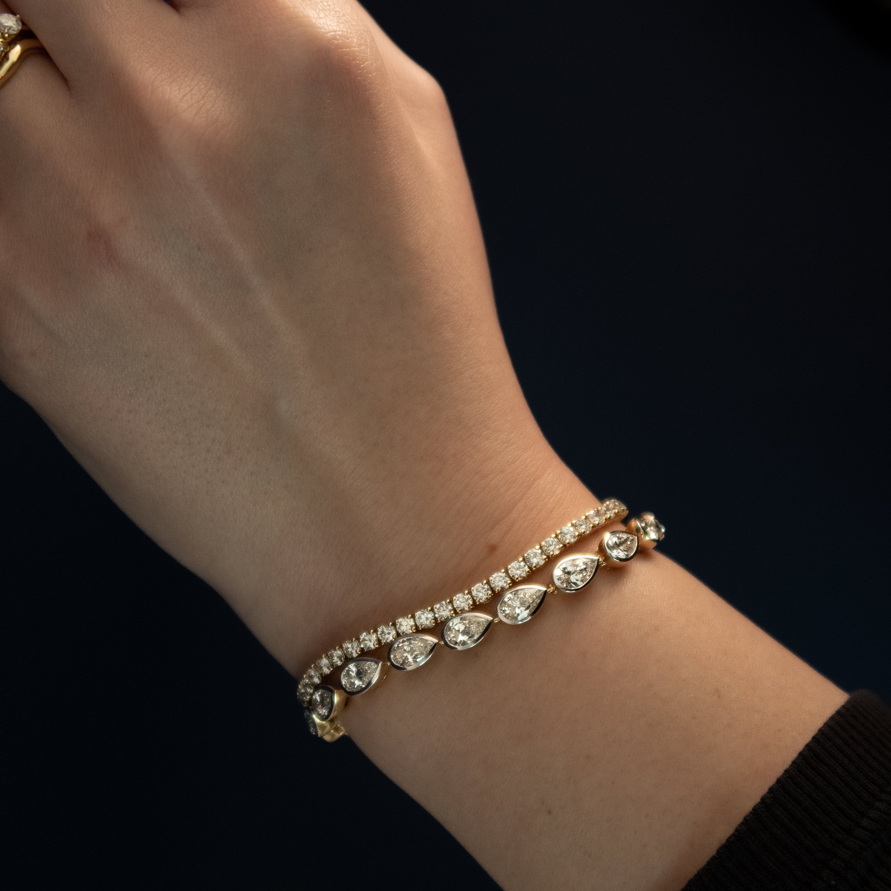 MEGA MARGOT PEAR TENNIS BRACELET