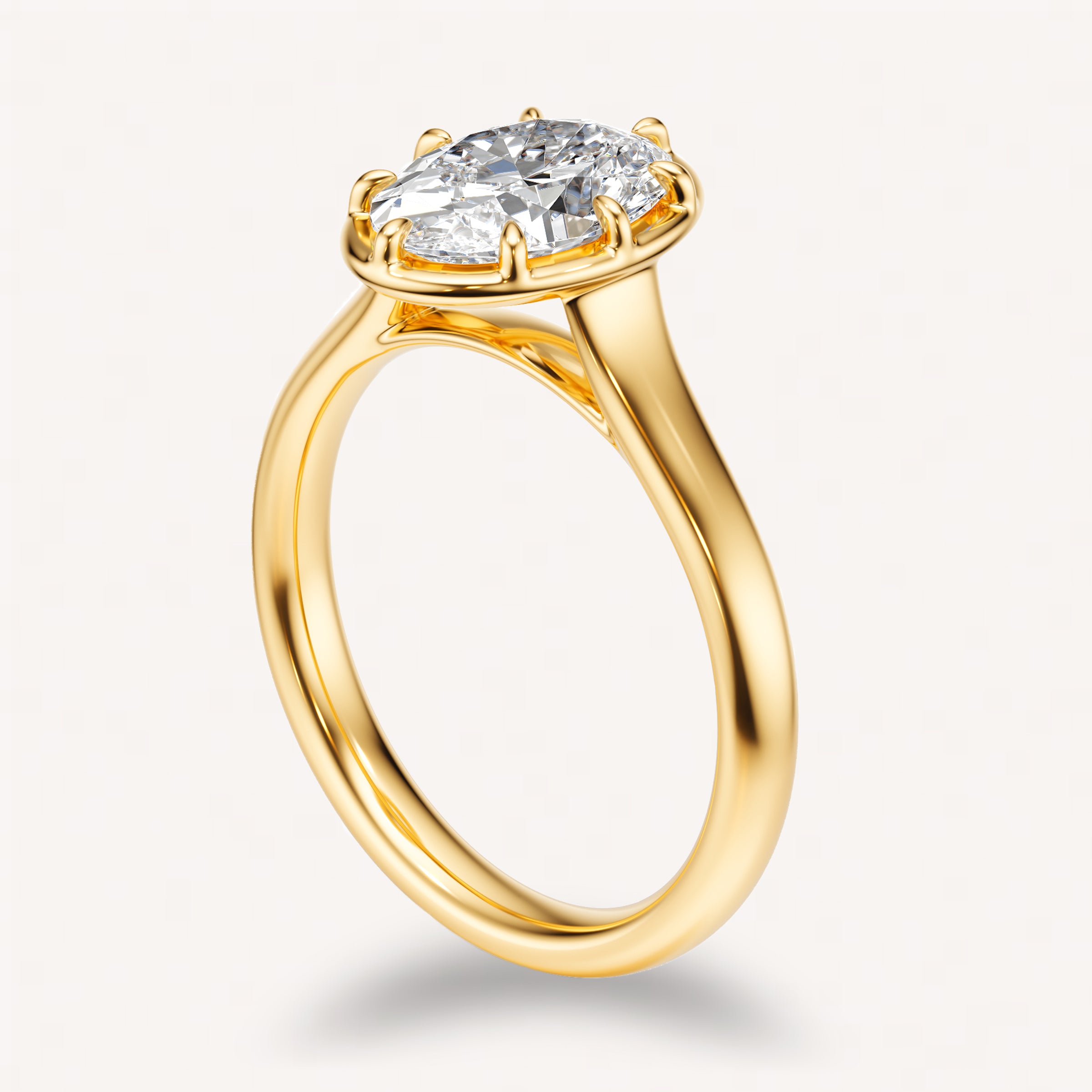 cool gold engagement ring with diamond 