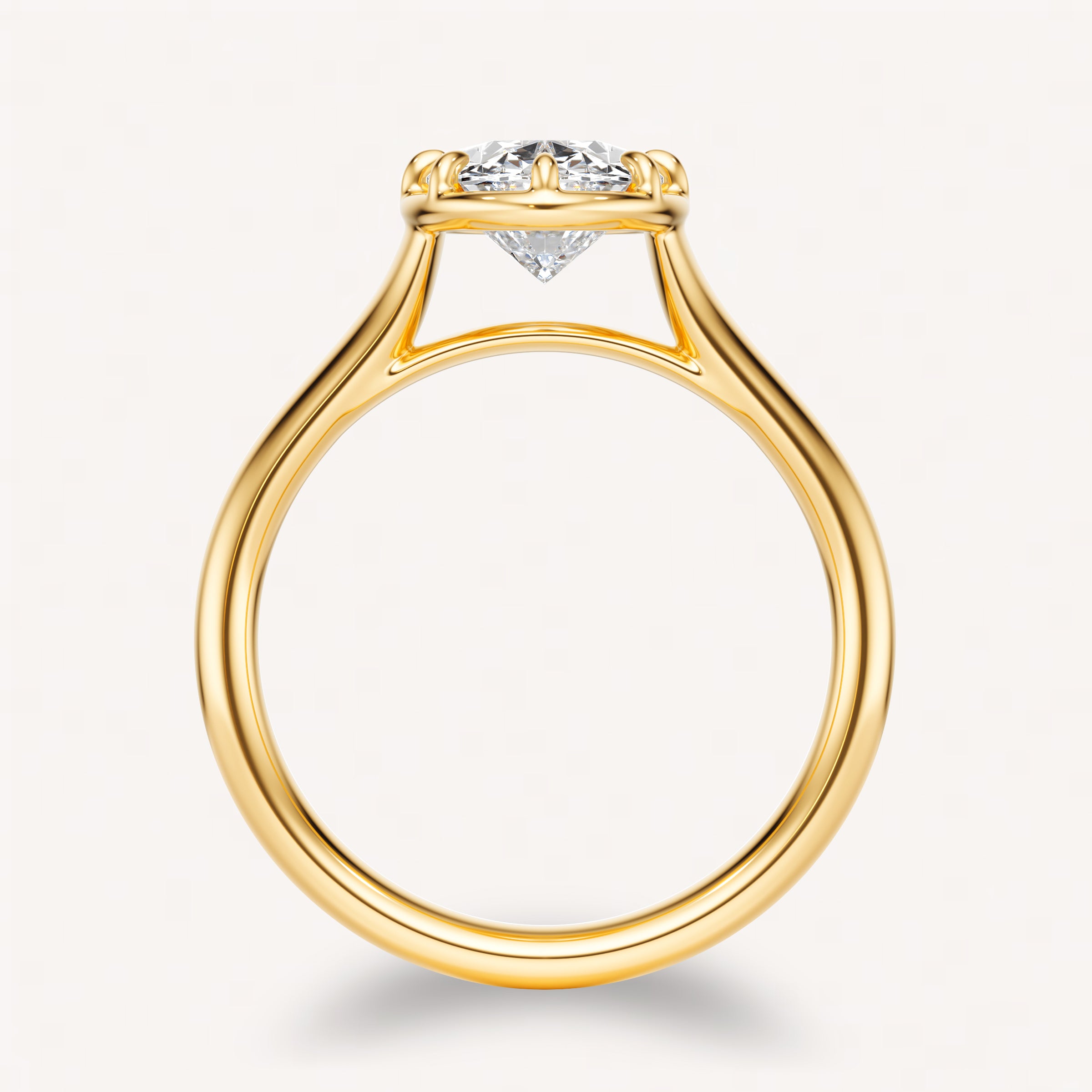 unique gold engagement ring with diamond 