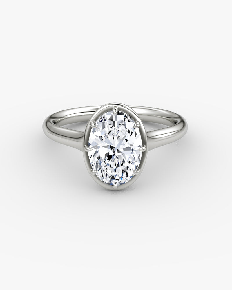 Georgian cutdown inspired 8 prong engagement ring 