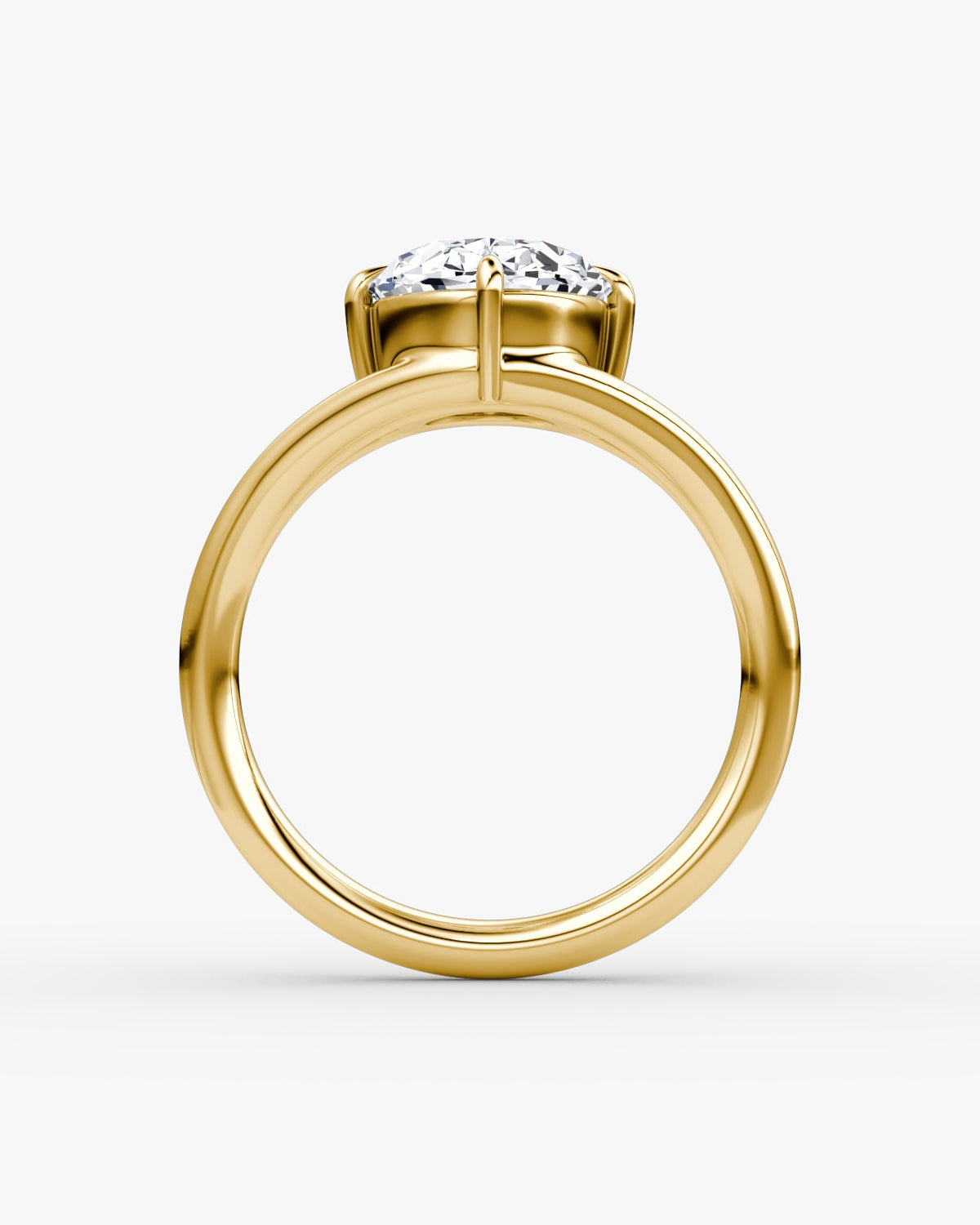yellow gold engagement ring with an oval diamond