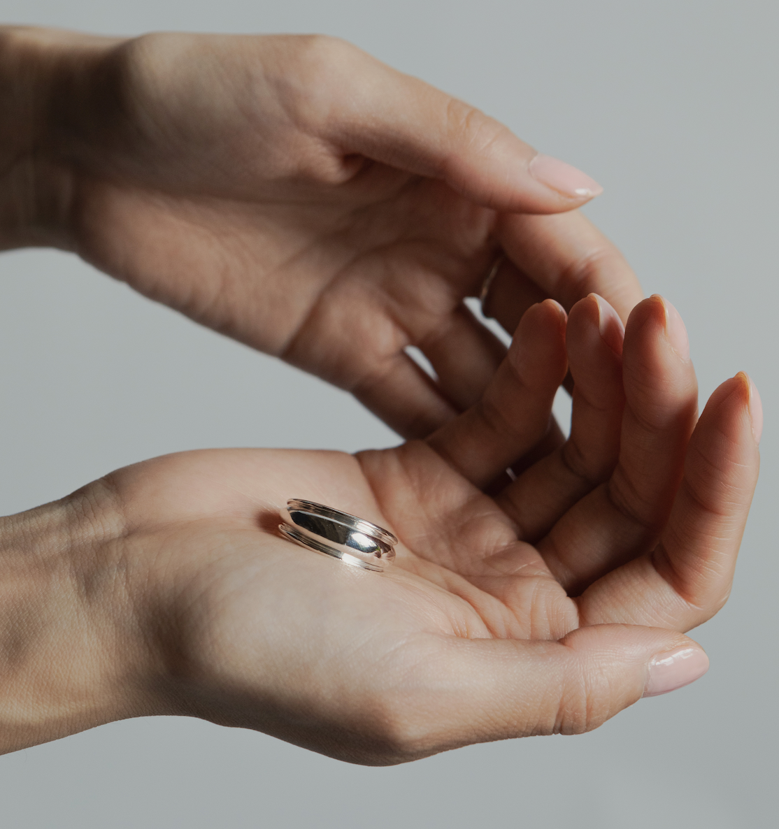 organic silver ring 