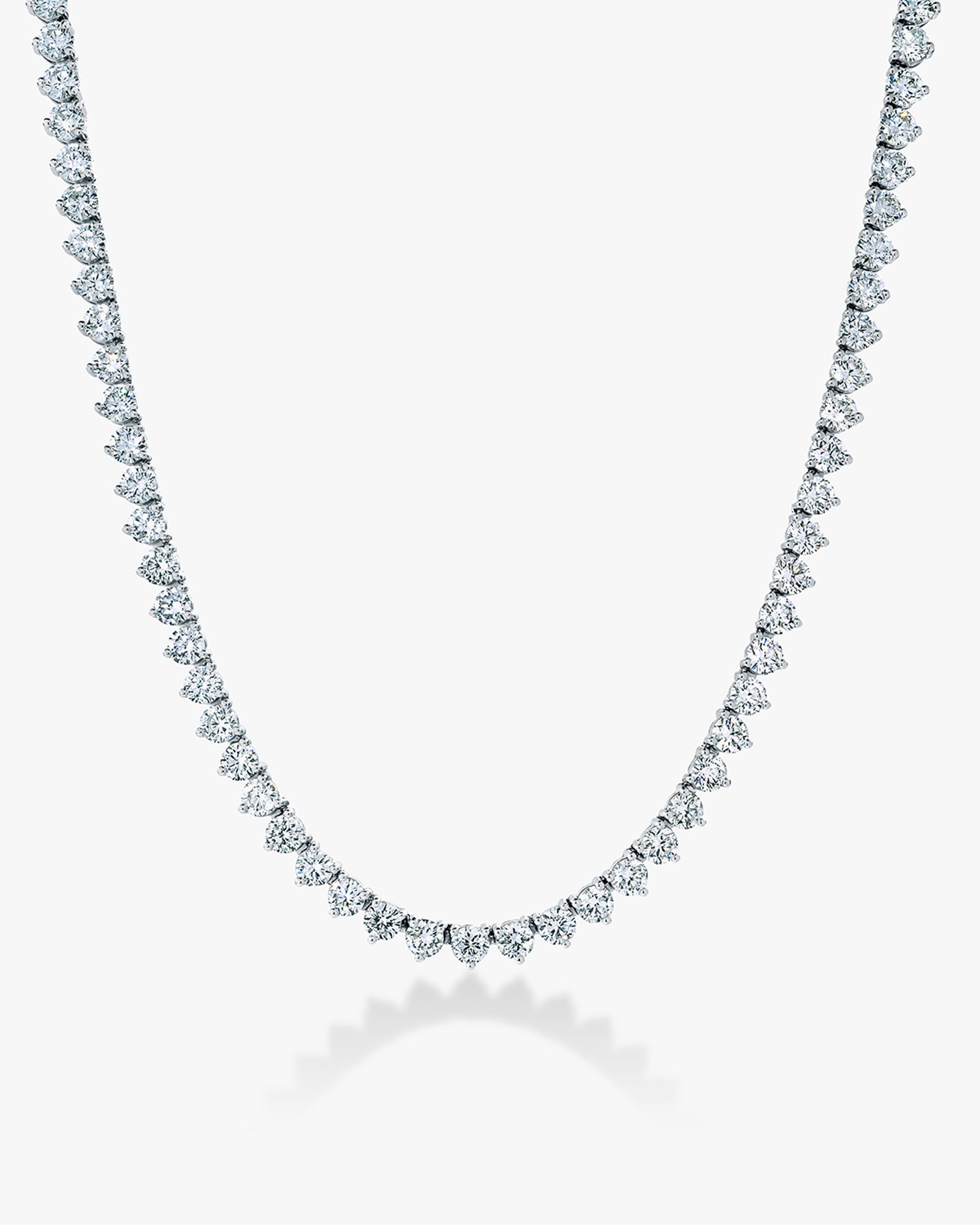 Tria - Three Prong Tennis Necklace
