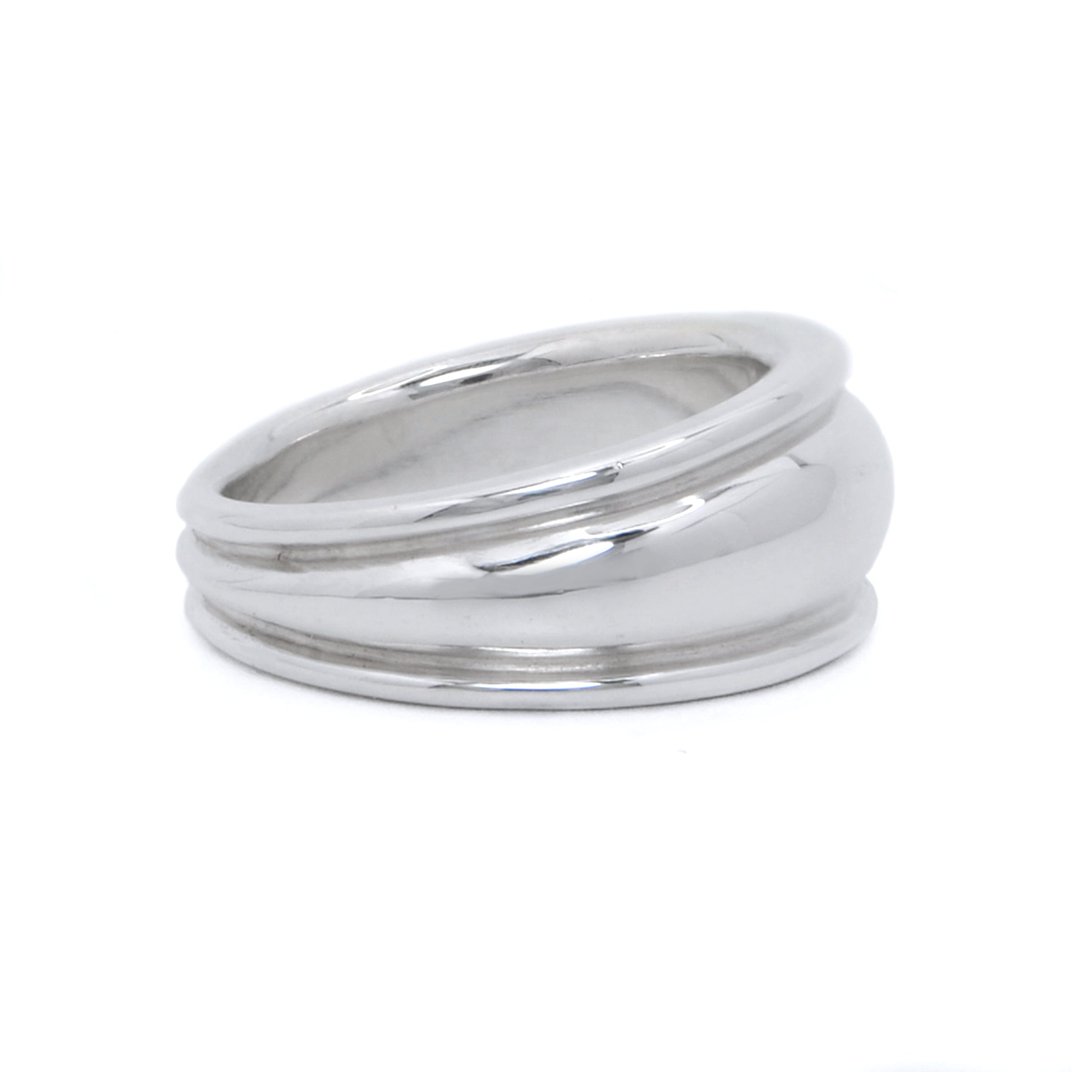 timeless thick silver ring 